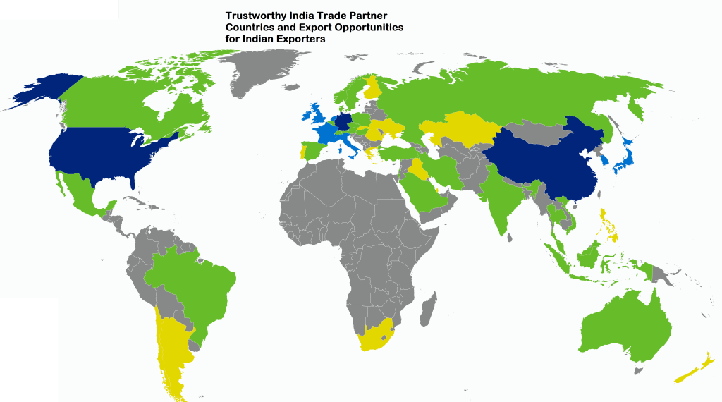 Trustworthy India Trade Partner Countries and Export Opportunities for Indian Exporters