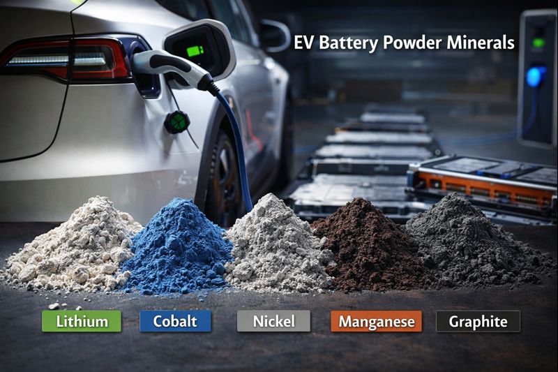 Worldwide Demand of EV Battery Powder Minerals