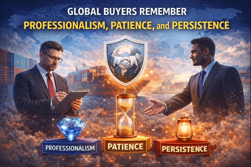 Global Buyers Remember Professionalism, Patience, and Persistence